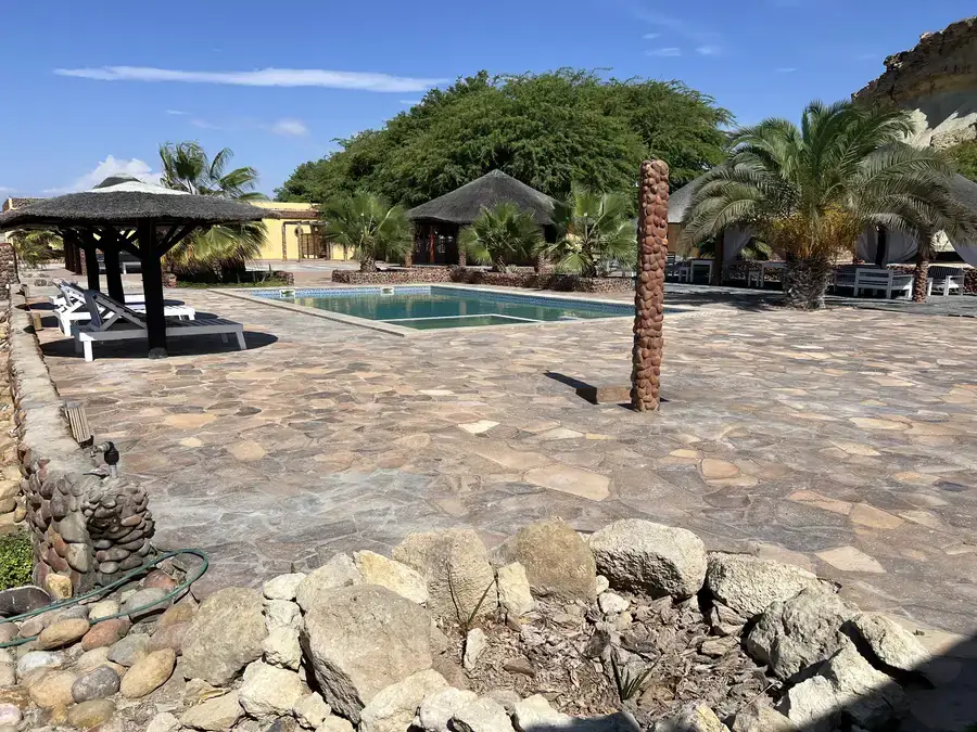 Oceanus accommodation and pool area at Baía das Pipas