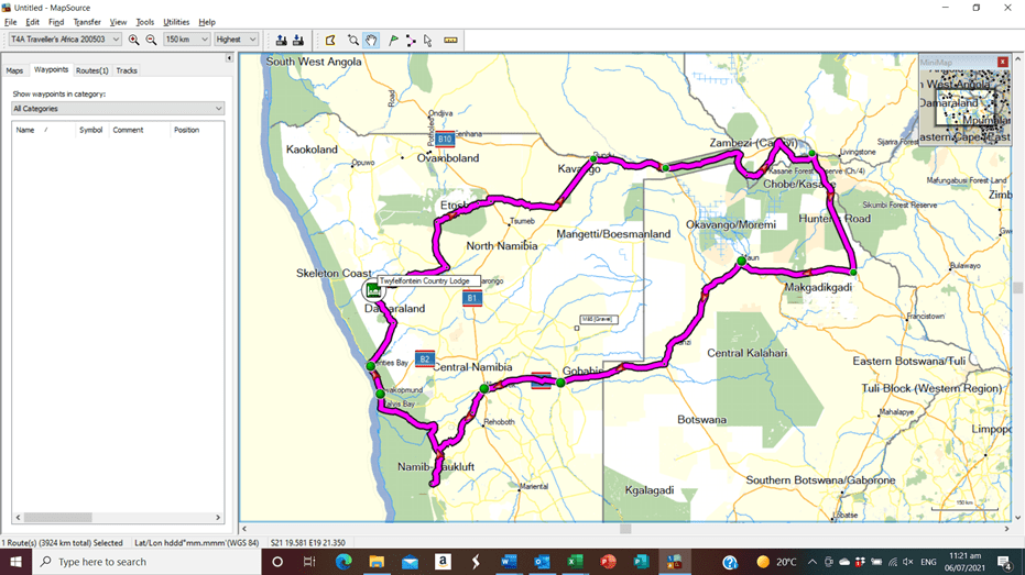 Buffalo Self Drive Map