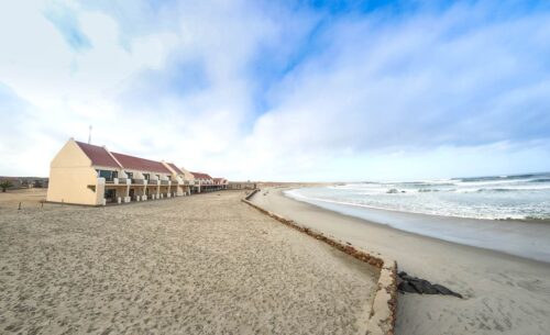 Blick auf das Meer von der Cape Cross Lodge