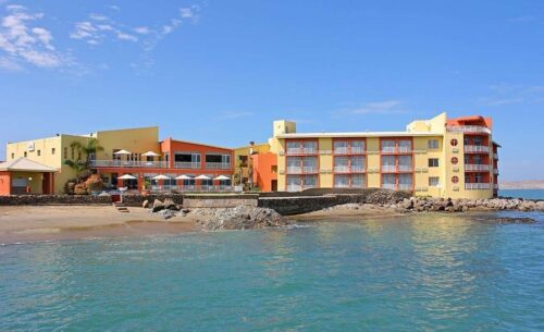 Blick auf den Strand des Lüderitz Nest Hotel