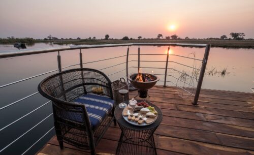 Namushasha River Villa Gondwana Collection Campingplatz mit Blick auf den Balkon