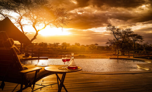 Okonjima Lodge Otjiwarongo Blick auf den Sonnenuntergang