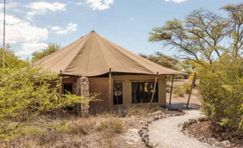 Tente d'hébergement du camp de tentes Onguma