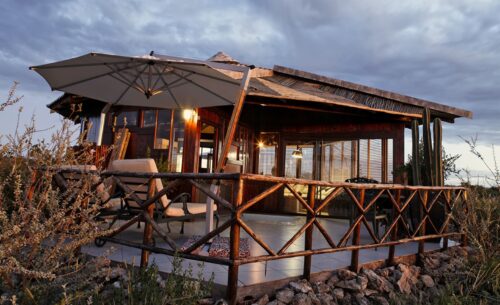 Blick auf das Zimmer der Vingerklip Lodge Namibia