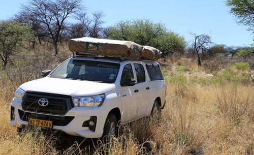 4x4 Car & Camping Hire Namibia - Toyota con carpa en la azotea