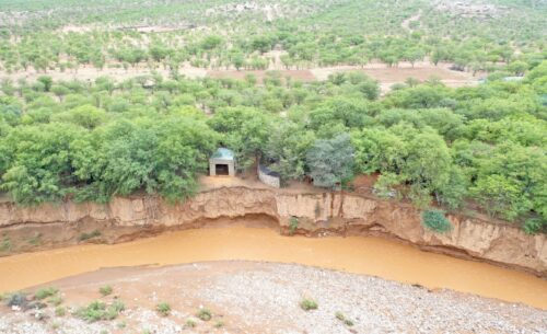 Kaoko Mopane Lodge - Opuwo Accommodation - Drone View